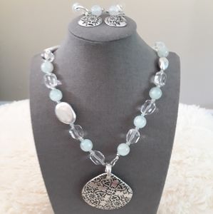 10 PC Beautiful Reversible Necklace and Earings Set